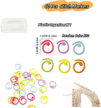 Hilsayum 60Pcs Multicolor Cute Spiral Stitch Markers Knitting Stitch Rings Mini Size Crochet Markers Knitting Tool for Weaving Crocheting and Knitting
