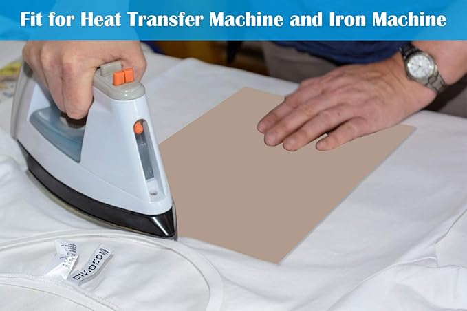 Selizo 10 Pack Teflon Sheet for Heat Press Transfer Sheet Non Stick 12''x16'' Heat Press Transfer Paper Heat Resistant Craft Mat