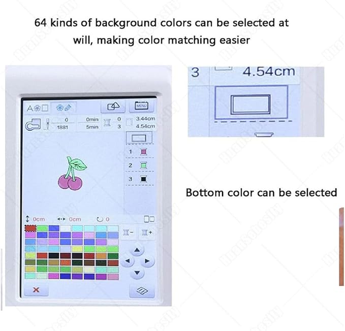 Embroidery Machine,Sewing Machine,Computerised Sewing Machine,100x235 Mm Embroidery Area,With 7" Lcd Touchscreen,2 Kinds of Embroidery Frames for Decoration,Clothing