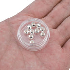 925 Sterling Silver Round Beads 5mm 10pcs for Jewelry Making Findings