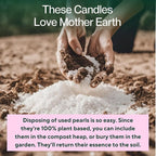 LILY LADUE 2lb/32OZ Pearled Candles Sand and Wicks with Bronze Bowl - White Unscented Plant-Based Pearl Sand Wax with 48 Wicks, Gift-Ready DIY Candle Making Kit with Reusable Powder Wax Beads