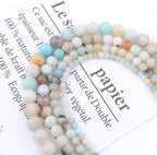 35pcs 10mm Natural Stone Beads Amazonite Beads Energy Crystal Healing Power Gemstone for Jewelry Making, DIY Bracelet Necklace