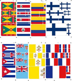 World Seven Continents Most Country Myanmar Flag Stickers Different Sizes Sticker (Yellow Myanmar Burma)
