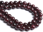 10MM 36PCS Natural Garnet Gemstone Loose Beads for Jewelry Making DIY Bracelet Crystal 1 Strand