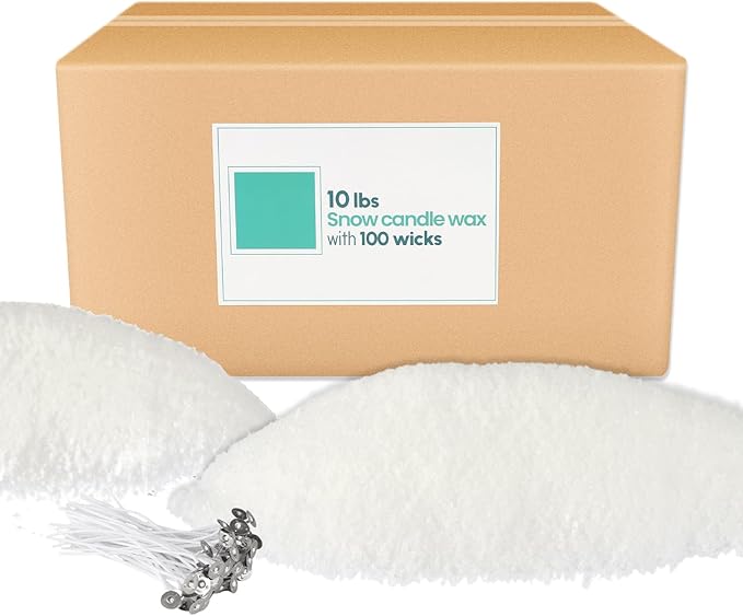 ECLHTLNY 10LB DIY Snow Pearled Candle- Powder Candle Making for Soy Wax Candle Crafts- Natural Candle Making Supplies- HIGH Class Material- LongLasting Burn Time