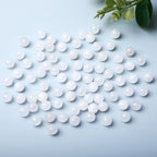 Natural Stone Genuine Stones DIY White Jade Round Beads 8mm 100pcs Beading Loose Gemstone Hole Size 1mm Charm Smooth Beads for Bracelets Necklaces Earrings (White Jade 8mm)