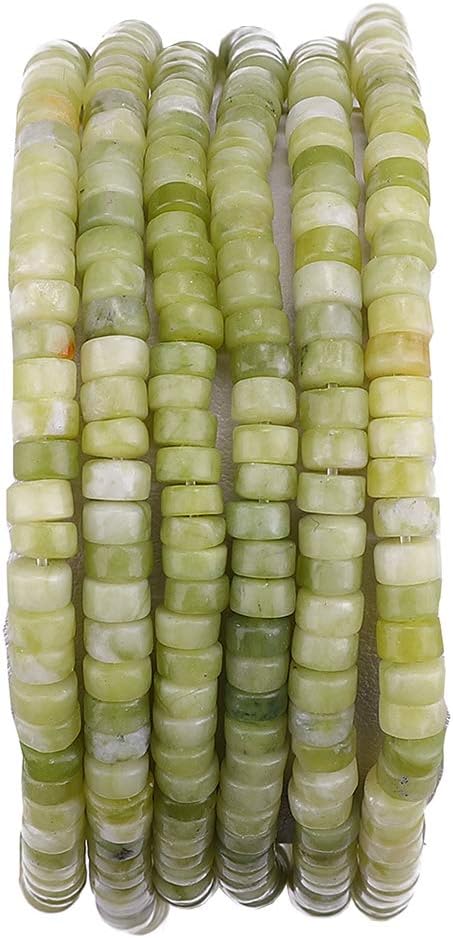 Natural Taiwan Jade Spacer Beads Caps Loose Semi Gemstone for Beading Jewelry Making 4mmx2mm 38cm