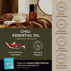 Gya Labs Chili Essential Oil - 0.34 Fl Oz - for Hair, Skin, Diffuser, Aromatherapy & DIY Candle Making Scent