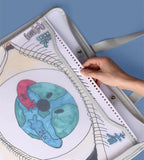 Shulaner Plastic Art Portfolio Folder with Zipper and Handle Large Waterproof Bag Artwork Storage Container for Drawing Sketch Photography Poster Files Document White