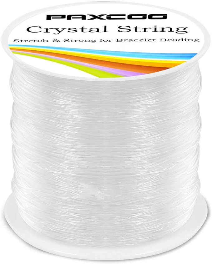 Paxcoo 0.8mm Elastic String, Stretchy Bracelet String Crystal String Bead Cord for Bracelet, Beading and Jewelry Making (120 m)