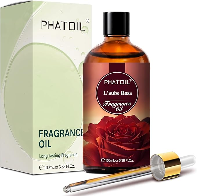 PHATOIL L'aube Rosa Fragrance Oils for Aromatherapy, 3.38FL.OZ Diffuser Oils for Home, Perfect for Aromatherapy, Humidifiers, Yoga, DIY Candle and Soap Making - 100ml