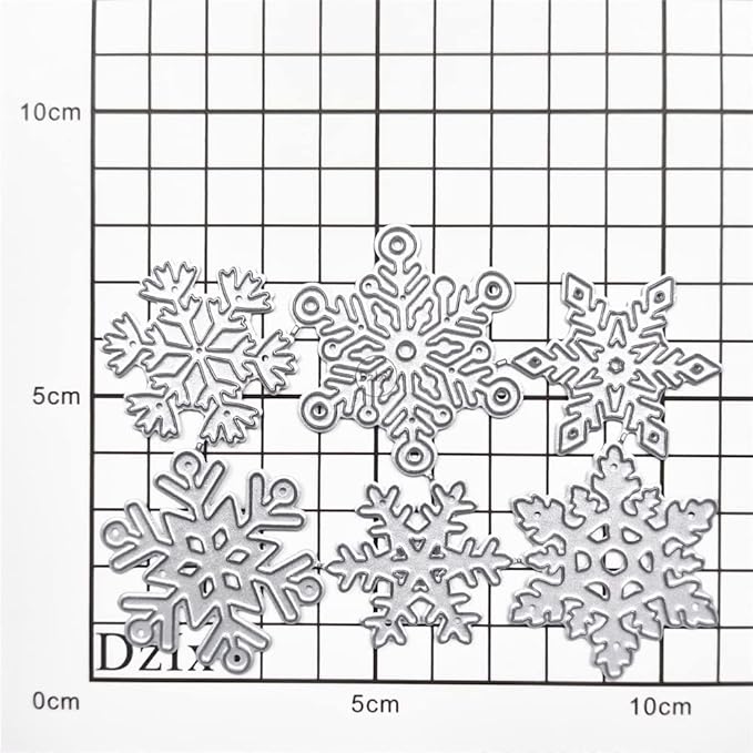 DzIxY Christmas Hollow Snowflake Metal Cutting Dies for Card Making Kit Embossing Paper Die Cuts Scrapbook Machine Stencils Storage Pockets Supplies