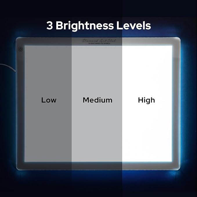 DIAMOND ART CLUB A3 Light Pad, USB LED Light Board for Diamond Painting and DIY Crafting, 5D Diamond Art Tools and Accessories, 16.6" x 13.5"