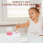 Upgraded All in 1 Paint Brush Cleaner: Paintbrush Cleaners Tool Paint Brush Rinser Paint Water Dispenser Painting Station for Acrylic, Watercolor, Oil Paint（Give 4 Pen & Pen holder & paint tray）