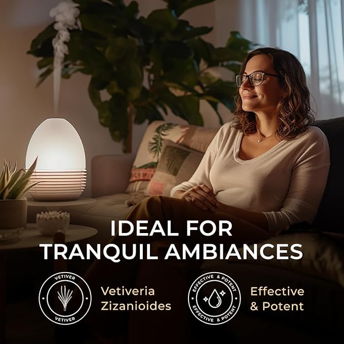 Gya Labs Vetiver Essential Oil - 0.34 Fl Oz - for Hair, Skin, Diffuser, Aromatherapy & DIY Candle Making Scent