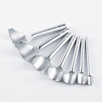 7Pcs Leather Craft Tools Precision Arc-Shaped Half Round Punch Set & Edge Cutters for Belt, Wallet, and Bag Making (Sizes from 10mm to 40mm)
