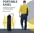 1 PCS Black Easel Stand for Wedding Sign Stand, 65 Inch Adjustable Metal Easels for Display, Portable Folding Easel for Wedding, Display Show, Arts, Poster with Portable Bags