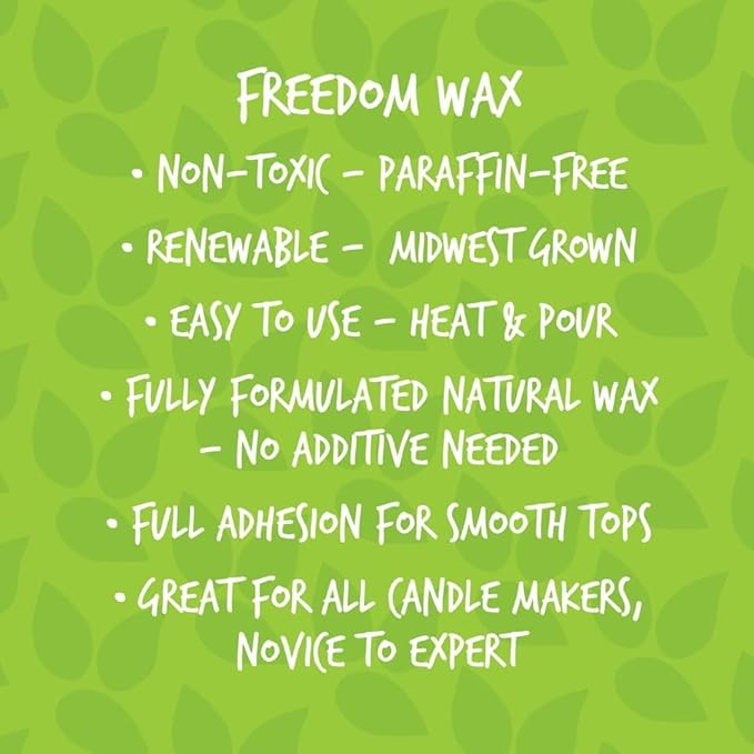 American Soy Organics Microwavable Soy Wax Beads for Candle Making – Premium Soy Candle Kit-10 pounds Freedom Soy Beads-4 Centering Devices- 20 Wick stickers-20 6-inch pre-Waxed Wicks