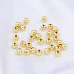 14K Gold Plated Round Spacer Beads 6mm 30pcs for Jewelry Making Findings Non Tarnish