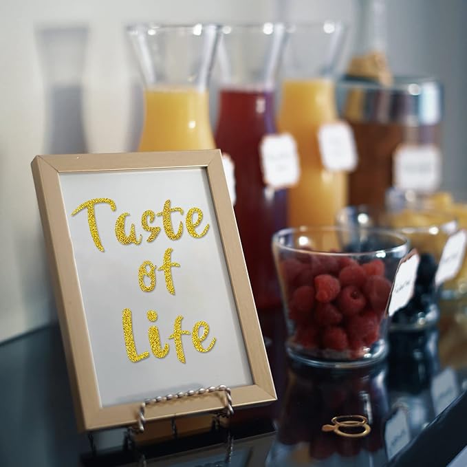 810 Pieces 10 Sheets Self-Adhesive Glitter Gold Letter Stickers, Alphabet Number Stickers, Decals for Sign, Mailbox, Notebook, Window, Classroom Decor, Door, Business, Address Number (1 Inch)