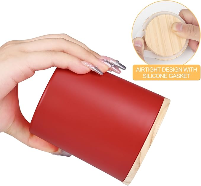 SHOWIN 10 OZ Thick Candle Jars for Making Candles 15 Pcs, Empty Jars with Wood Lids for Candle Making, Sample Container, Christmas