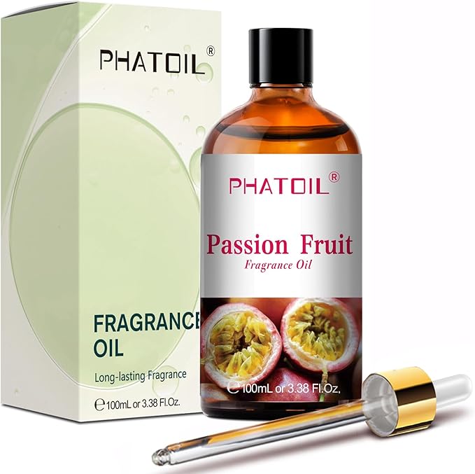 PHATOIL Passion Fruit Fragrance Oils for Aromatherapy, 3.38FL.OZ Diffuser Oils for Home, Perfect for Aromatherapy, Humidifiers, Yoga, DIY Candle and Soap Making - 100ml