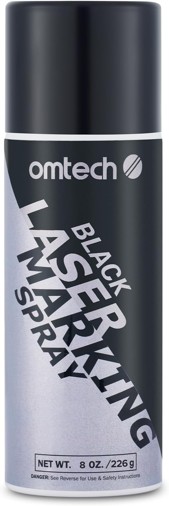 OMTech Laser Marking Spray, Metal Laser Marking Fluid for CO2 Laser Engravers, 8oz Aerosol High Contrast Black Spray for Laser Engraving Metal, Laser Ink Agent for Aluminum Stainless Steel Brass More