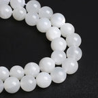 6MM 60PCS Natural White Moonstone Gemstone AAA Grade Crystal Spacer Loose Beads for Jewelry Making DIY Bracelet 15 Inches 1 Strand