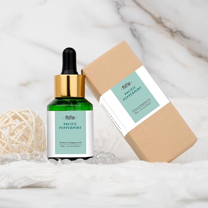 Pacific Peppermint Fragrance Oil, MitFlor 30ml Single Scented Oil, Large Size Premium Fragrance Oil for Soap & Candle Making, Essential Oils for Diffusers for Home