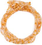 Natural Yellow Jade Spacer Beads Caps Loose Semi Gemstone for Beading Jewelry Making 4mmx2mm 38cm