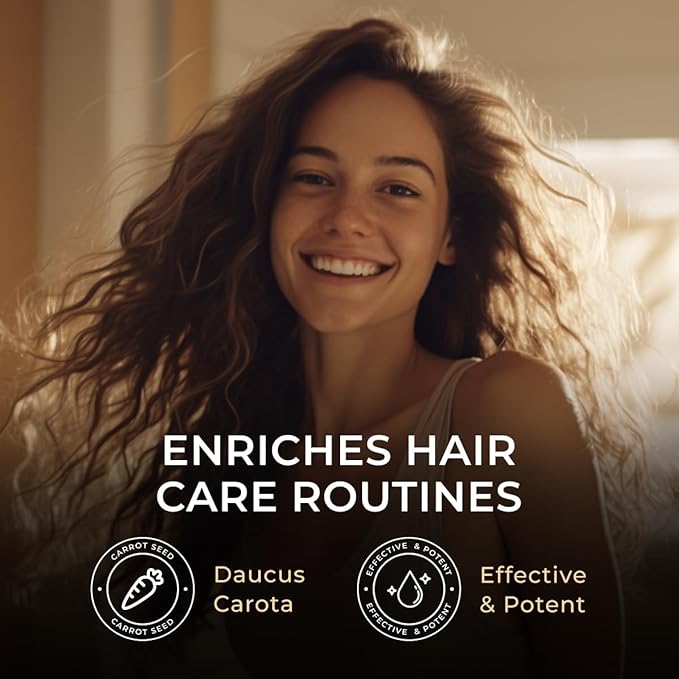 Gya Labs Carrot Seed Essential Oil - 0.34 Fl Oz - for Hair, Skin, Diffuser, Aromatherapy & DIY Candle Making Scent