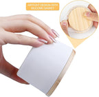 SHOWIN Thick Candle Jars for Making Candles 16 Pcs, 4 OZ Empty Jars with Wood Lids for Candle Making, Sample Container - Dishwasher Safe,Matte White