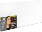 Ampersand Art Supply Wood Gesso Artist Painting Panel: Primed Smooth, 6" x 12", 3/8" Flat Profile