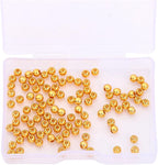 18K Gold Plated Round Spacer Beads 4mm 100pcs for Jewelry Making Findings Non Tarnish