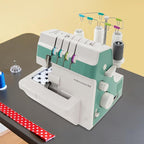 Overlock Sewing Machine, 3/4 Thread Serger with Differential Feed & Rolled Hem, 1200SPM Professional Overlocker for Knits, Cotton & Synthetics