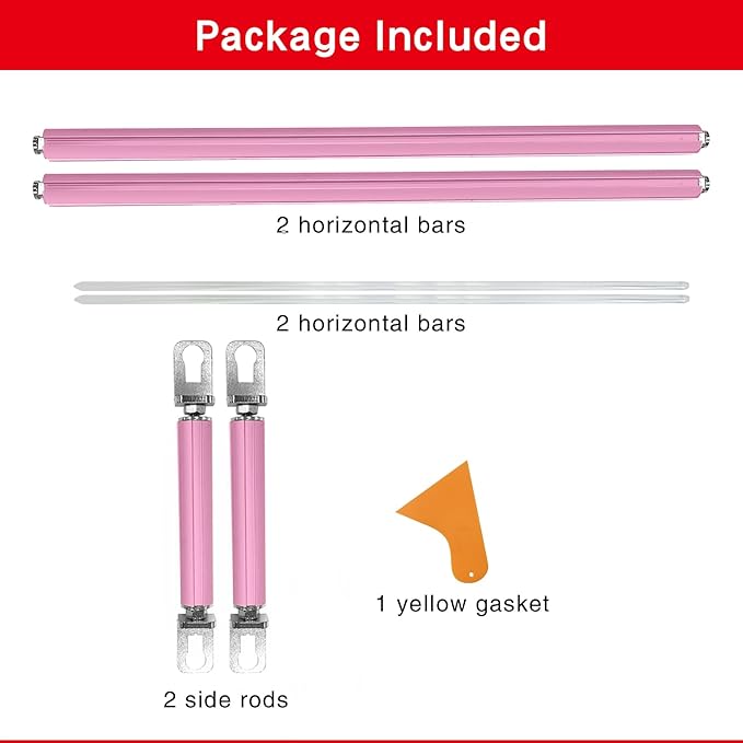 Couple Embroidery Art Embroidery Clip Frame Cross Stitch 4 Slot Presser Heavy Duty Embroidery Bandage Embroidery Frame Needlepoint Frame Embroidery Scroll Frame Embroidery Frames (Pink)