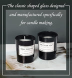 Aroparc 12 Pack 10oz Black Candle Jars With Lids, Bulk Container Tumbler for Making Supplies - Gloss Black