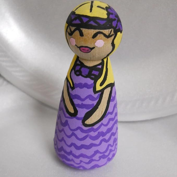 MOUYAT 30 PCS 3.5 Inch Wooden Peg Dolls, Unfinished Angel Girl Wooden Peg People Doll Bodies, Wooden People Figures for Painting, Craft Art Projects