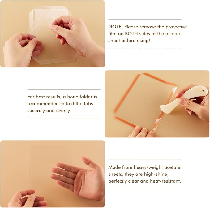 10 Pack Flat Shaker Covers for Card Making - 4.25' Round Clear Plastic Transparent Shaker Creator Acetate Sheets for Arts & Crafts Projects DIY Scrapbooking Supplies