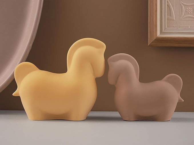 2 Pack Large and Small Horse Resin Mold - Resin Casting Silicone Molds for Home Decor & Candle Making Wave Spiral Mold