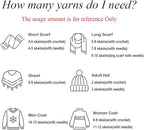 Merino Wool Yarn, 12-Ply Luxurious and Soft Yarn for Hand Knitting & Crocheting, 1.76 OZ/50g, 120 yds/110 Meters(Grass Green,6Balls)