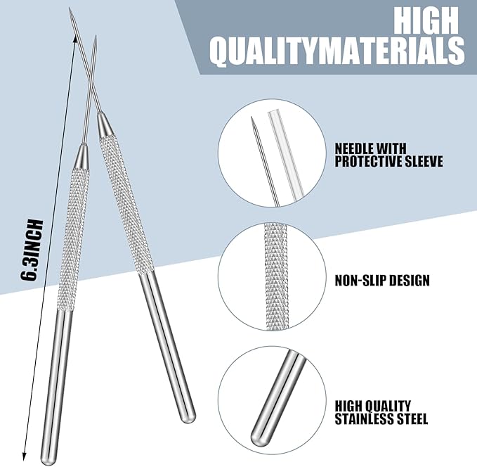 Outus 4 Pieces Clay Needle Tools Ceramic Detail Pottery Sculpture Needle Detail Modeling Clay Tool Kit