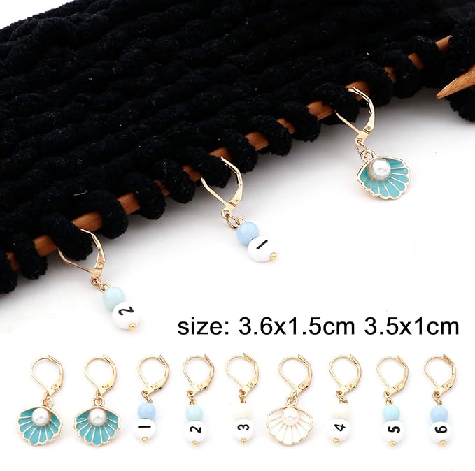 DoreenBeads Stitch Markers for Crocheting and Knitting, Alloy Enamel Crochet Marker Crochet Gifts for Knitting Weaving Sewing Accessories Quilting Jewelry Making