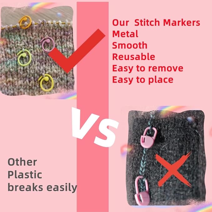 Hilsayum 30Pcs Multicolor Spiral Stitch Markers Knitting Stitch Rings Mini Size Crochet Markers Knitting Tool for Weaving Crocheting and Knitting