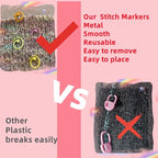 Hilsayum 60Pcs Multicolor Cute Spiral Stitch Markers Knitting Stitch Rings Mini Size Crochet Markers Knitting Tool for Weaving Crocheting and Knitting