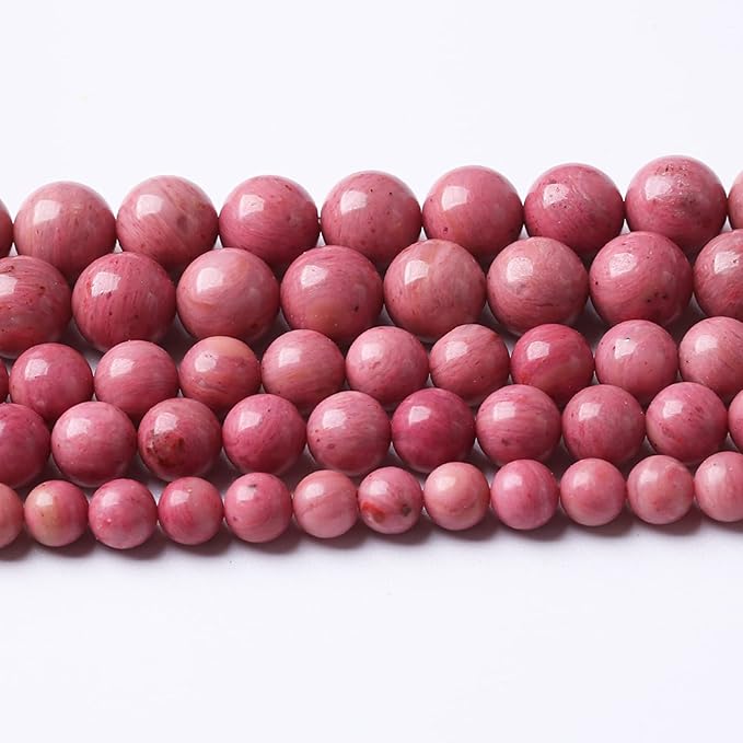 6mm 63pcs 7A Premium Gemstone Rhodochrosite Beads Natural Stone Round Loose Energy Healing Beads for Jewelry Making DIY Bracelet