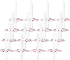 100 White Odorless Taper Candles - Handheld with Drip Protection, 5 Inches - Church & Sabbath Religious Candles