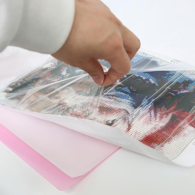 A4 Diamond Pictures Storage Book for Diamond Pictures Kits 30 Pages Diamond Beads Art Painting Portfolio Presentation Storage Book Folder Clear Pockets Blue