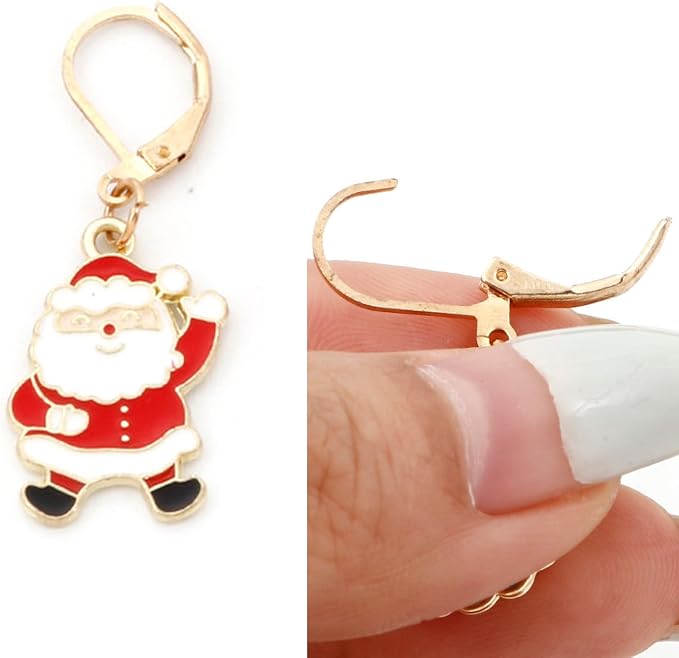 DoreenBeads Stitch Markers for Crocheting and Knitting, Alloy Enamel Crochet Marker Crochet Gifts for Knitting Weaving Sewing Accessories Quilting Jewelry Making