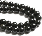 8MM 46PCS Natural Stone Black Obsidian Gemstone Loose Beads for Jewelry Making DIY Bracelet 1 Strand